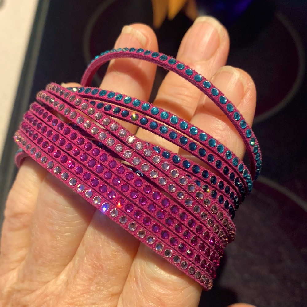 Swarovski Lake 2in1 Bracelet Fuchsia and Blue tones